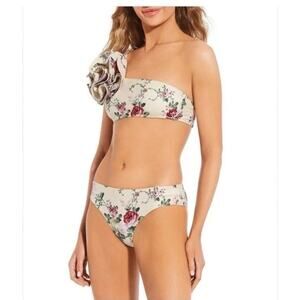 Antonio Melani x Style Bungalow Bikini Bottom Mira Flores Garden Cream XL NWT
